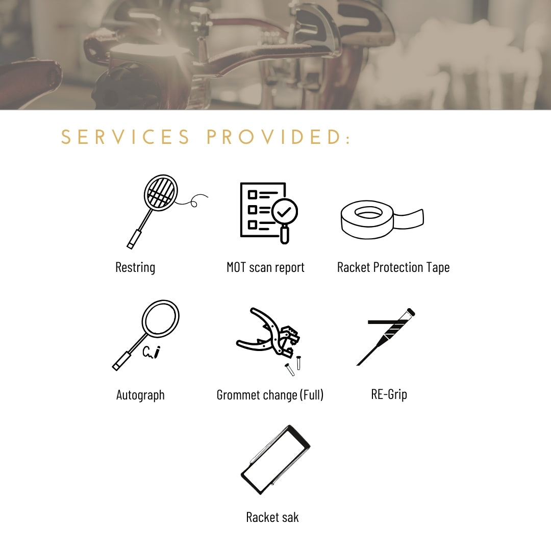 Badminton Racket 'Gold' Service MOT Central Sports UK