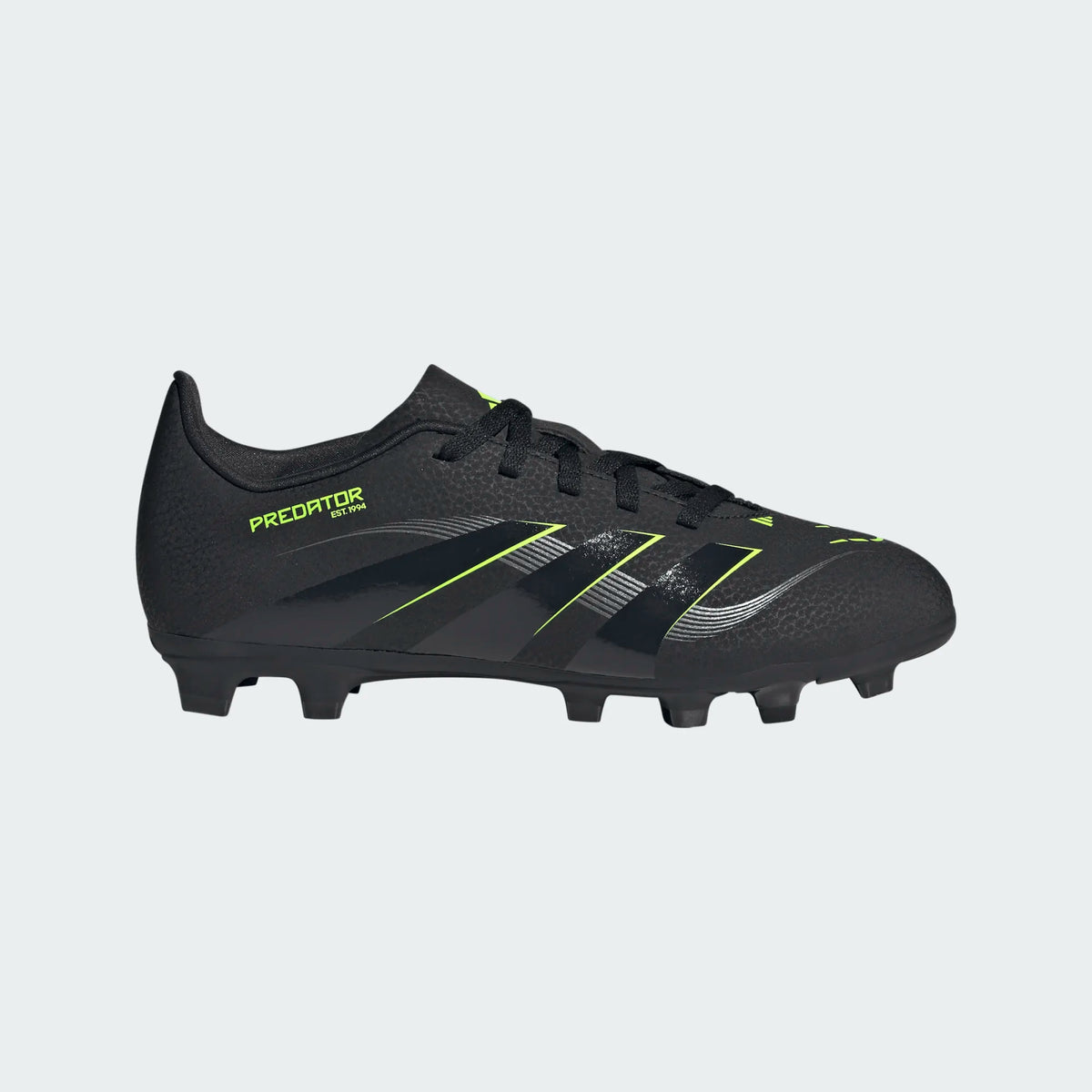 Adidas Predator Club FG/MG football Boots Junior - Black Core Black Carbon Lucid Lemon shoes Adidas