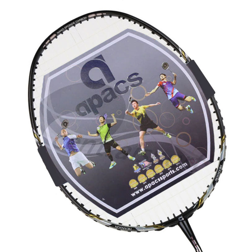 Apacs Feather Weight 300 Badminton Racket - Black/Silver Black Silver 6UG2 Badminton Rackets Apacs