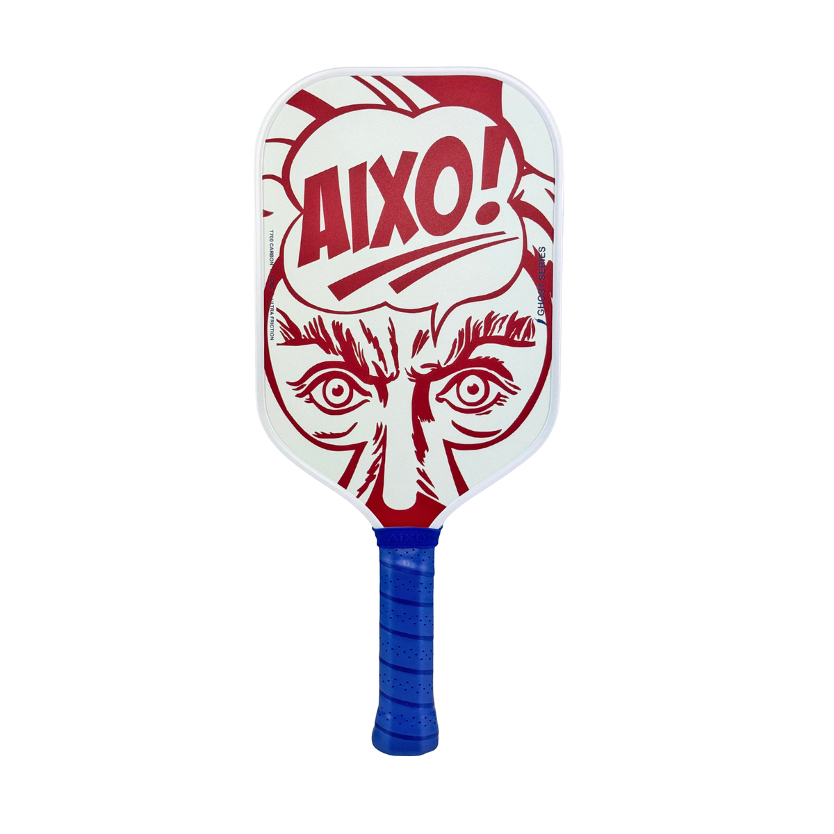 Aixo CP03 Ghost Series Popstar T700 Carbon Pickleball Padel White Red One Size Pickleball Paddle Aixo