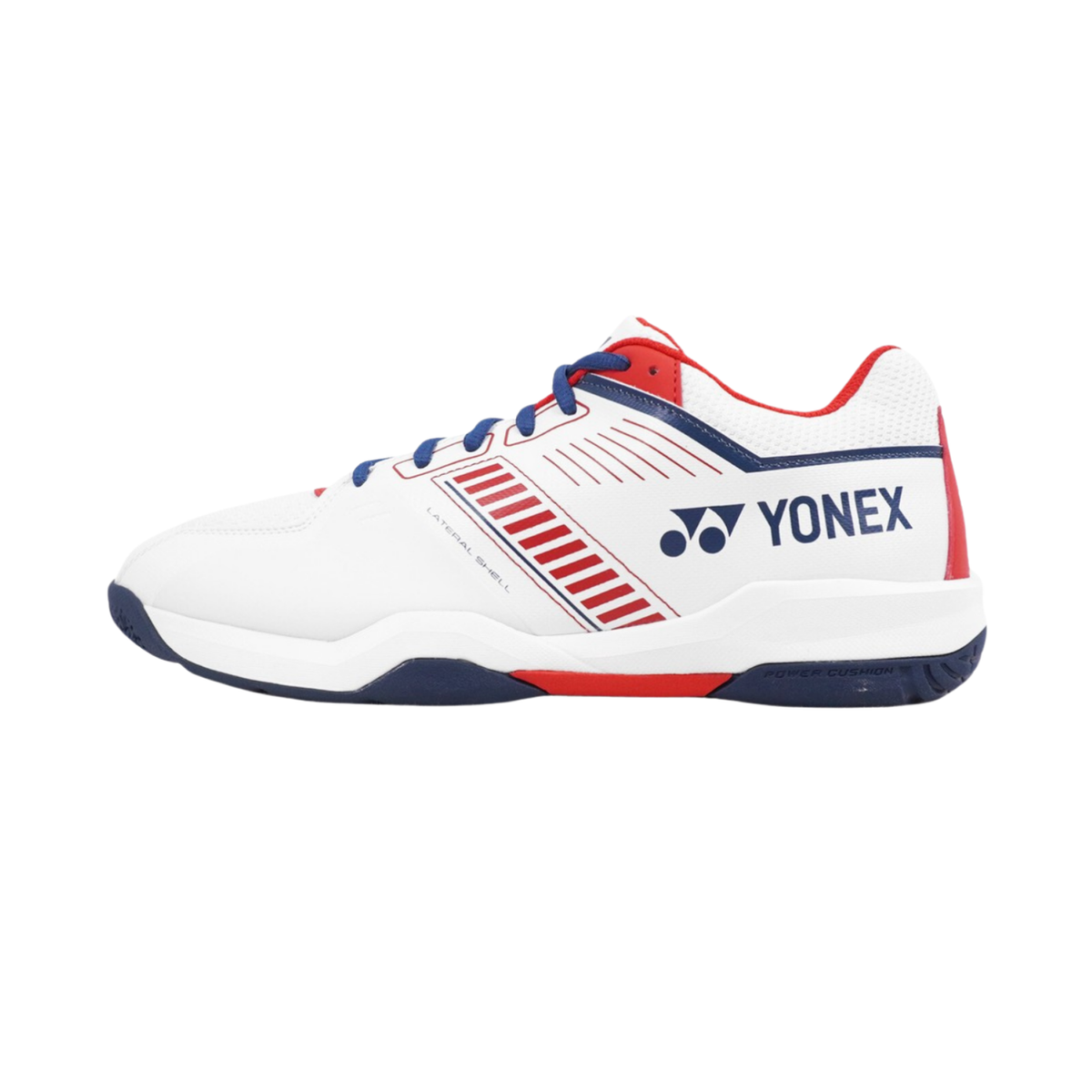 Yonex Power Cushion Strider Flow Wide SHBSF1WEX Badminton Shoes Mens - White/Red UK 7 WHITE RED Badminton Shoes Yonex