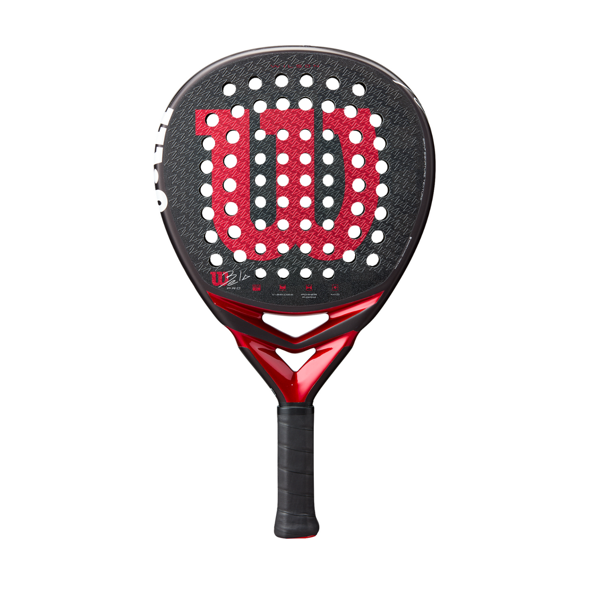 Wilson Bela Pro V3 Padel Racket - Black/Red Padel Wilson