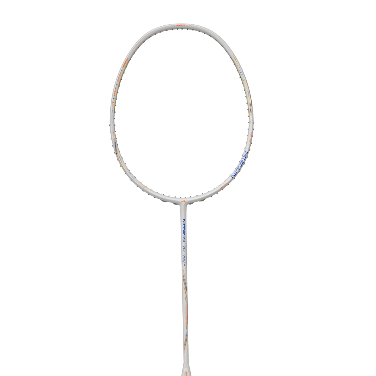 Hundred Nitrix 70 Volta Badminton Racket - White Badminton Rackets Hundred