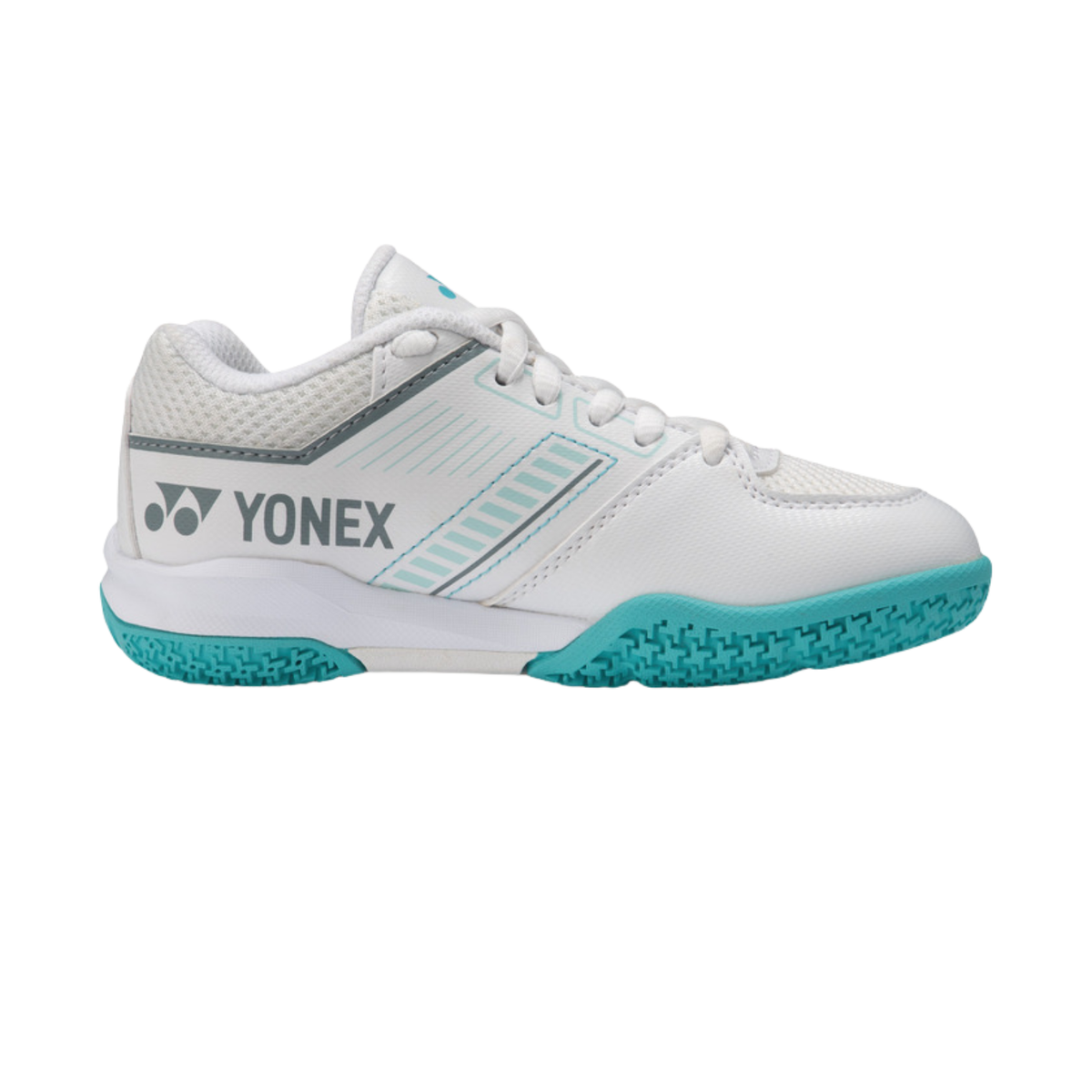 Yonex SHBSF1JREX PC Strider Flow Badminton Shoe Junior Lace - White/Mint